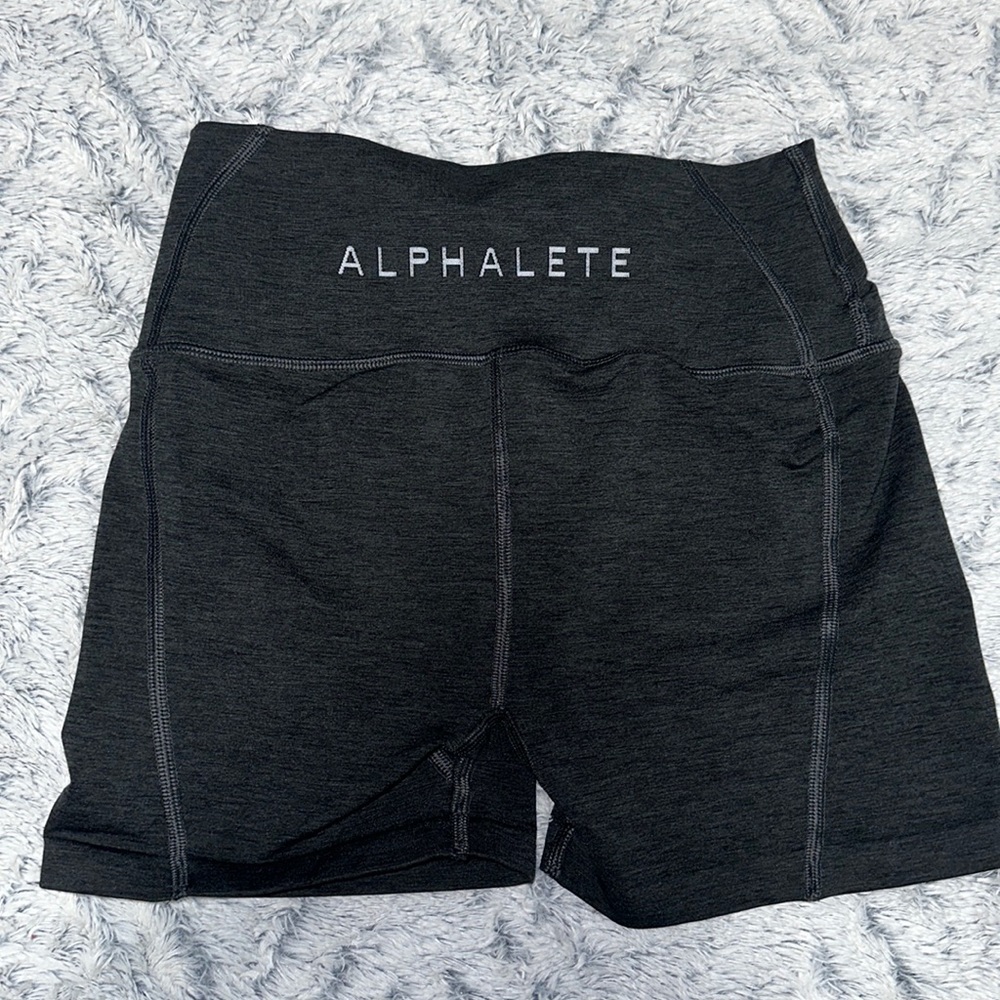 Dark charcoal alphalete shorts women’s medium